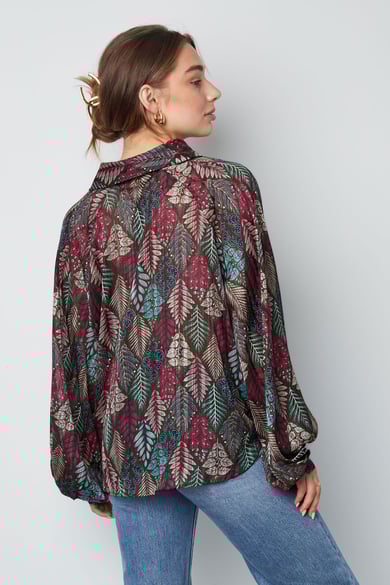 Bluse Herbstdruck grün multi h5 Bild7